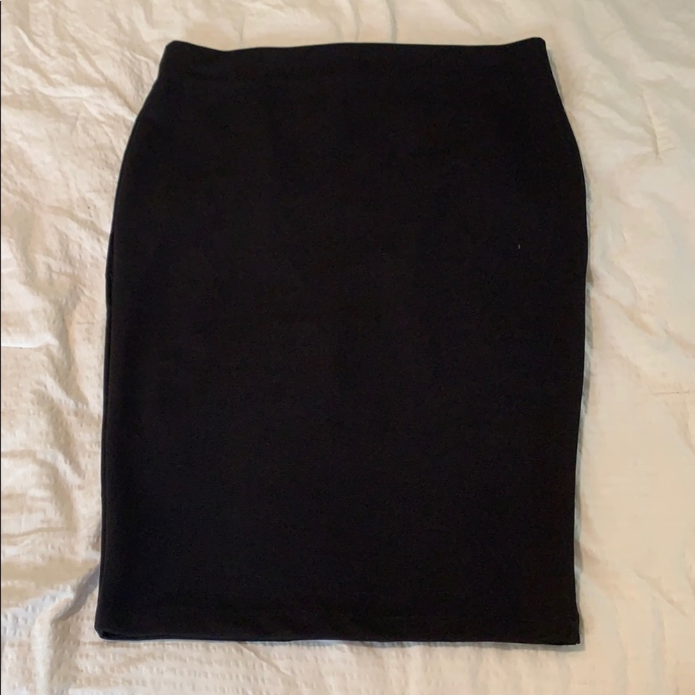 Black Stretchy Pencil Skirt Size Large